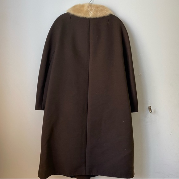 VTG Modell Mid-Century Fur Collared Swing Coat| Regency | Old Hollywood | Mod- M - Picture 3 of 6